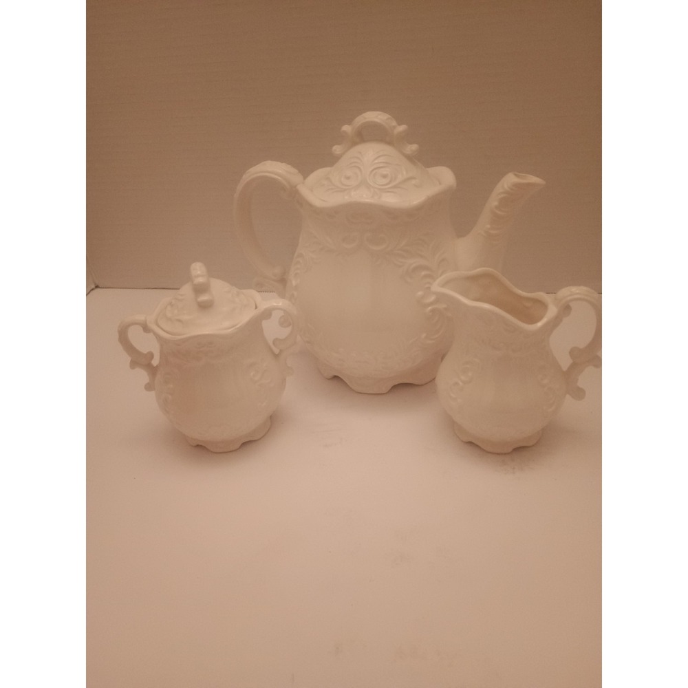 vintage national potteries company Teapot Cream & Sugar Set Made In Japan...